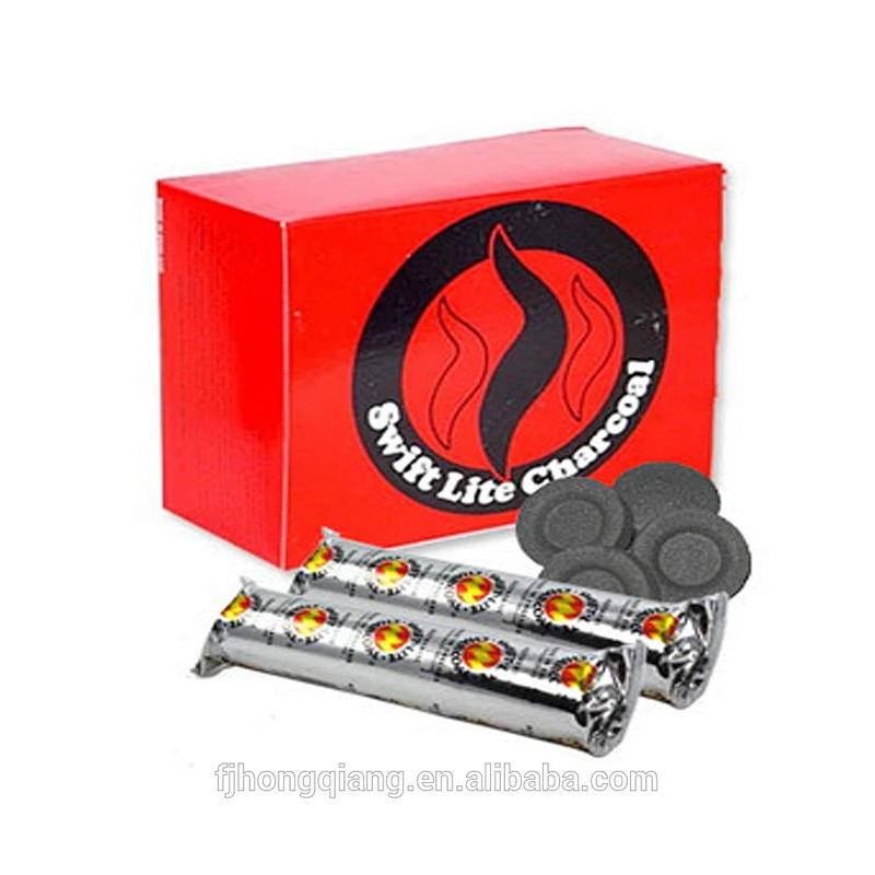 HQRM3301 HongQiang Instant Light Best Selling Pure Fruit Wood Round Charcoal for Shisha/Hookah