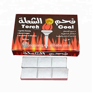 HongQiang 100% bamboo powder silver shisha charcoal torch coal