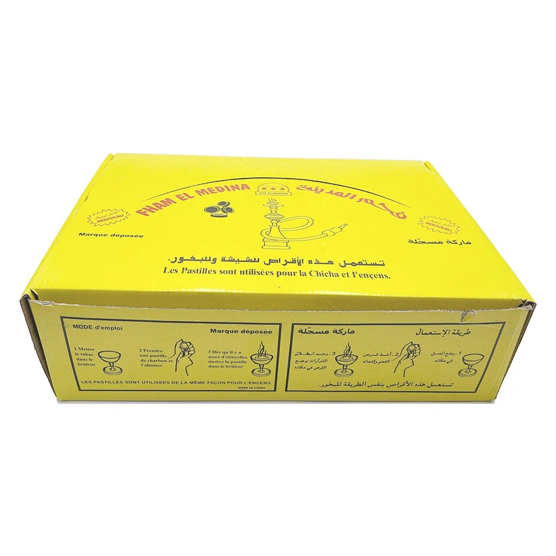 HQRM3360 HongQiang factory direct off white ash 33mm round shisha charcoal