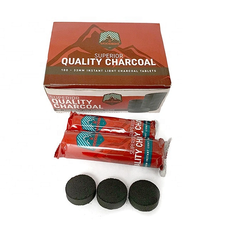 HQRM3301 HongQiang Good High Value Quick Lite Nature Fruit Wood shisha Incense Round Charcoal