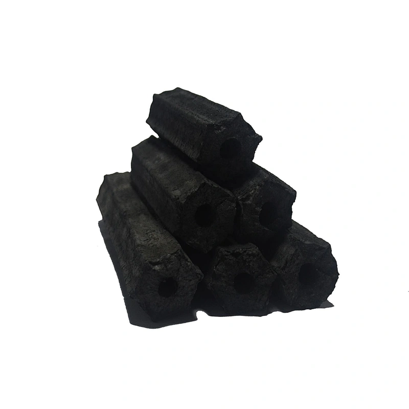 HQBQ0006 HongQiang BBQ hardwood wood sawdust hexagonal Charcoal for chafing