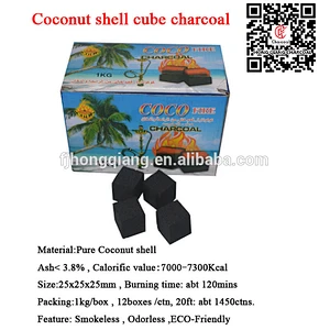 HongQiang Shisha Coconut Shell Cube Hookah Charcoal for Wholesale