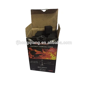 HongQiang Cube shisha coconut shell charcoal briquette for hoonkah