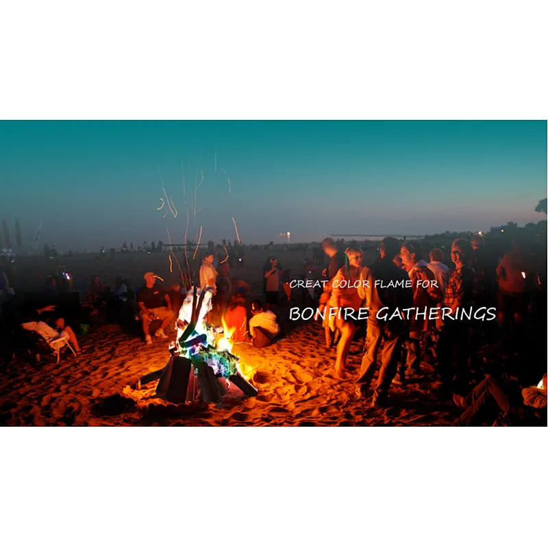 HQBF0025 HongQiang Quite Ignite Color Flame Fire Powder for Campfire Party