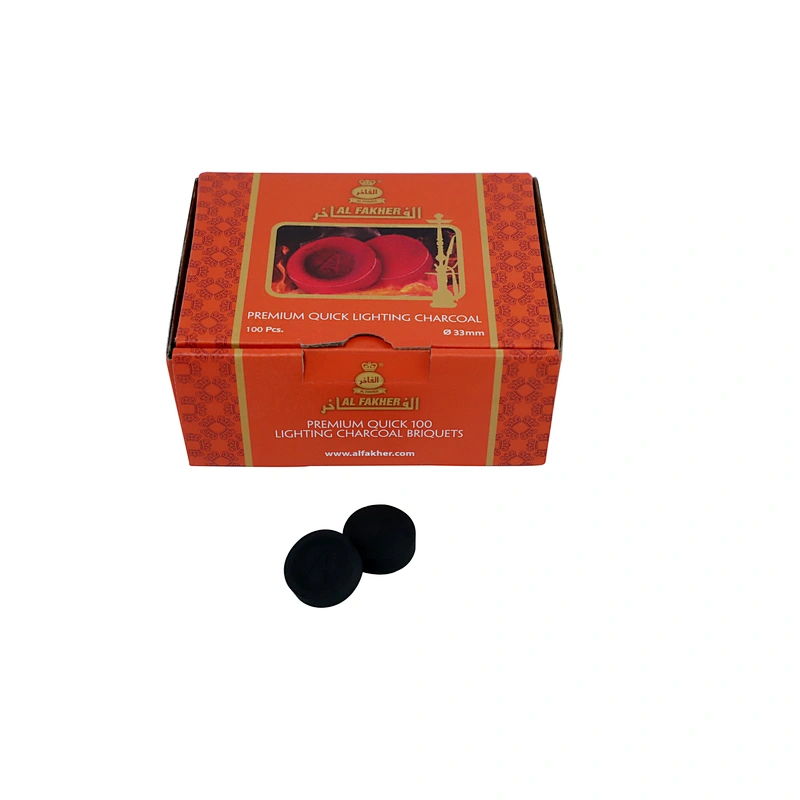 HQRM3380 Hongqiang fast ignition no spark high quality wholesale round charcoal for hookah