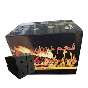 HQBQ0002 HongQiang White Ash Bamboo Square BBQ  Barbecue Heating Food Charcoal