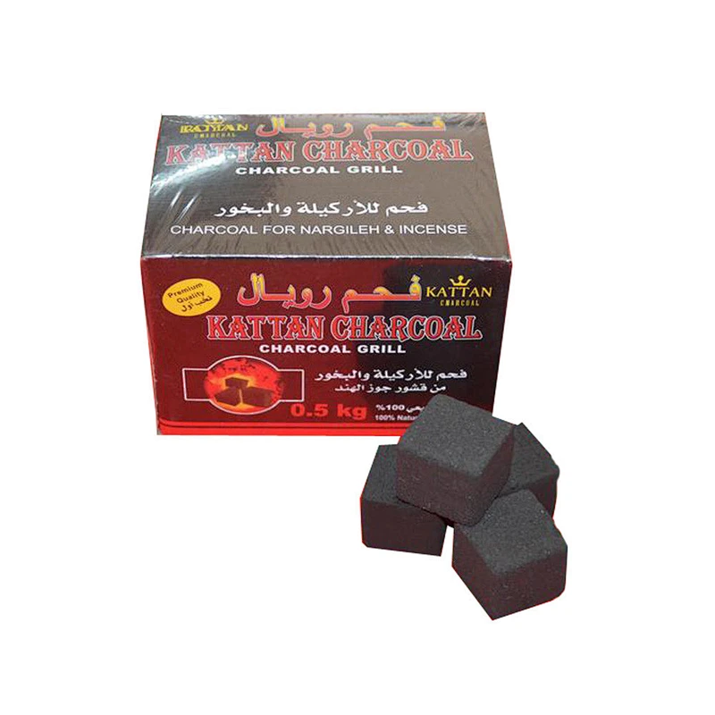 HongQiang 1kg Shisha Charcoal Coconut Cube Shape Hookah Charcoal