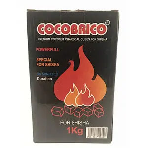 Natural coconut shell cube charcoal for shisha