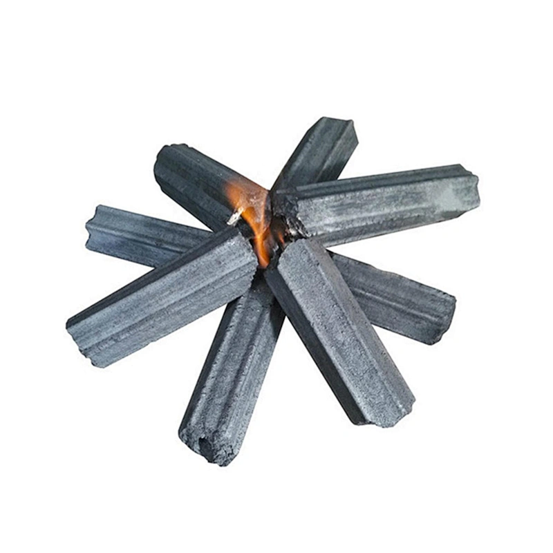 HQBQ0006 HongQiang Long Burning Time Eco-friendly Hexagonal Hardwood Barbecue Charcoal