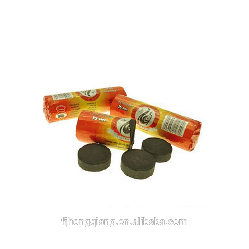 HQRM3301 HongQiang Instant Light Best Selling Pure Fruit Wood Round Charcoal for Shisha/Hookah