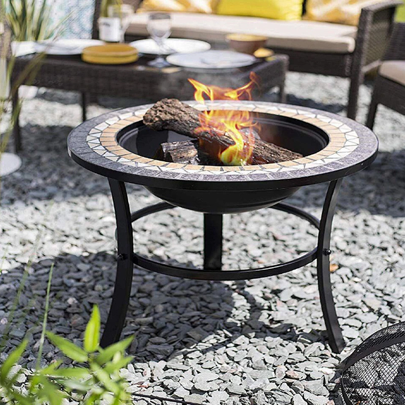 HongQiang Outdoor high-grade iron Mosaic grill table stove