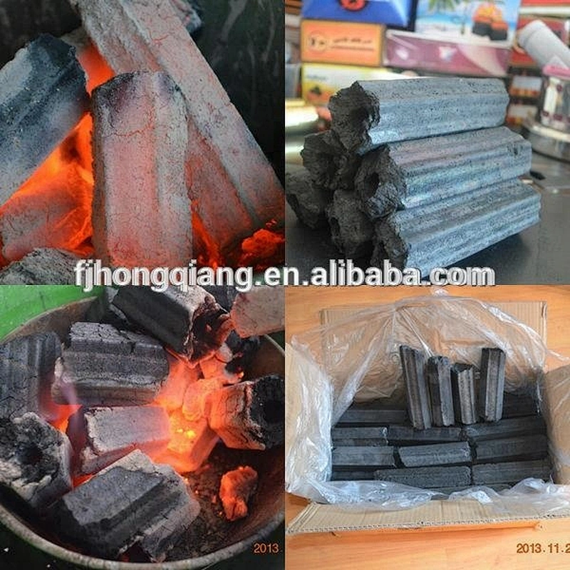 HongQiang Long Burning Time Hexagonal Hardwood Sawdust Briquette BBQ Charcoal