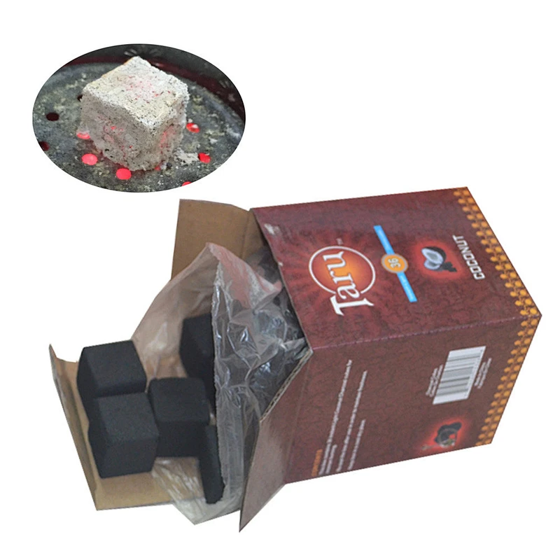 Low ash shisha hookah cubes charcoal cubic coal