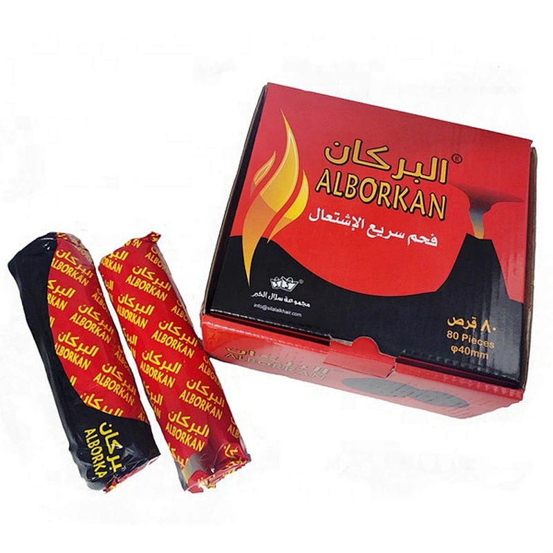 HQRM4001 Hong Qiang instant light/fast burning round shisha/hookah charcoal premium quality tablets
