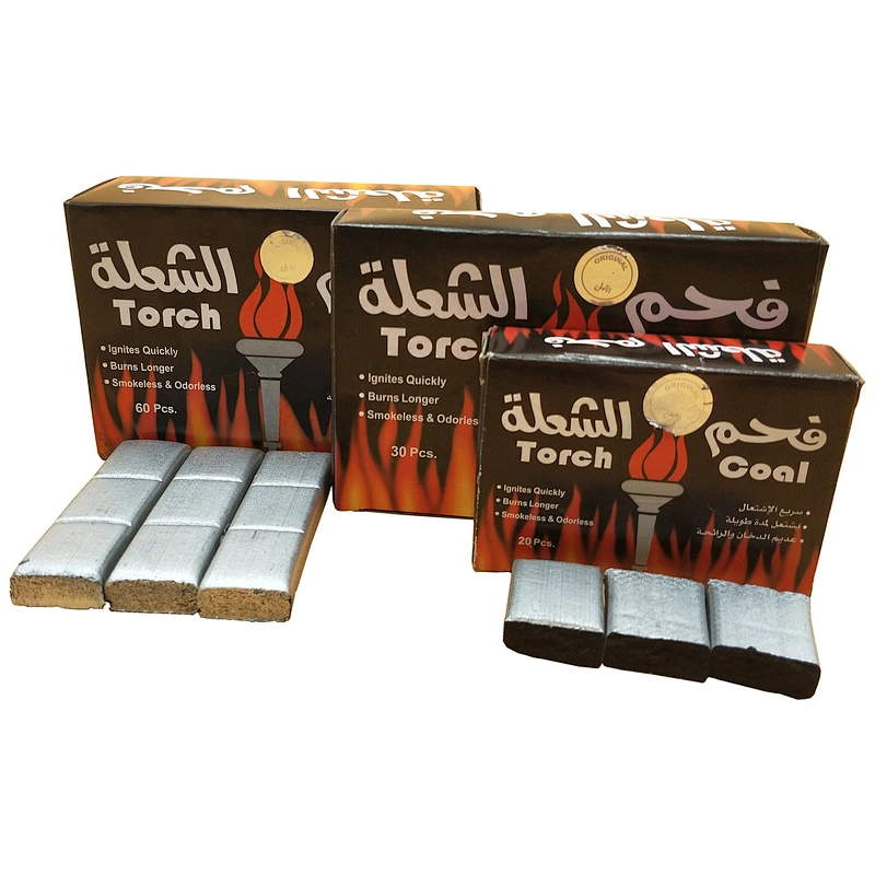 HQHS0060 Hongqiang indonesian ecofriendly instant light  silver bamboo stick charcoal for hookah