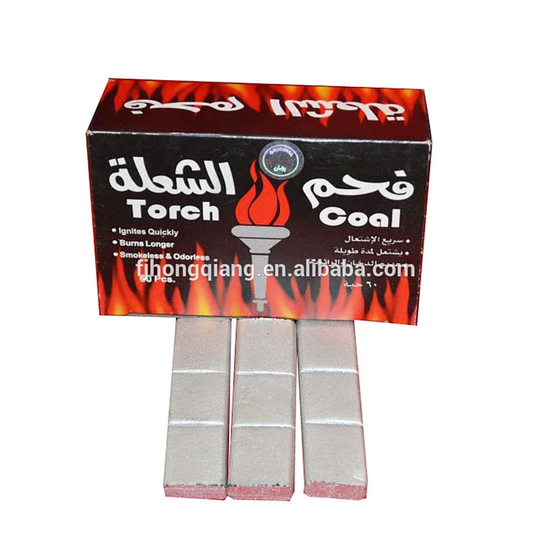Hong Qiang high quality Sliver Hookah Charcoal for UAE and Saudi Arabia