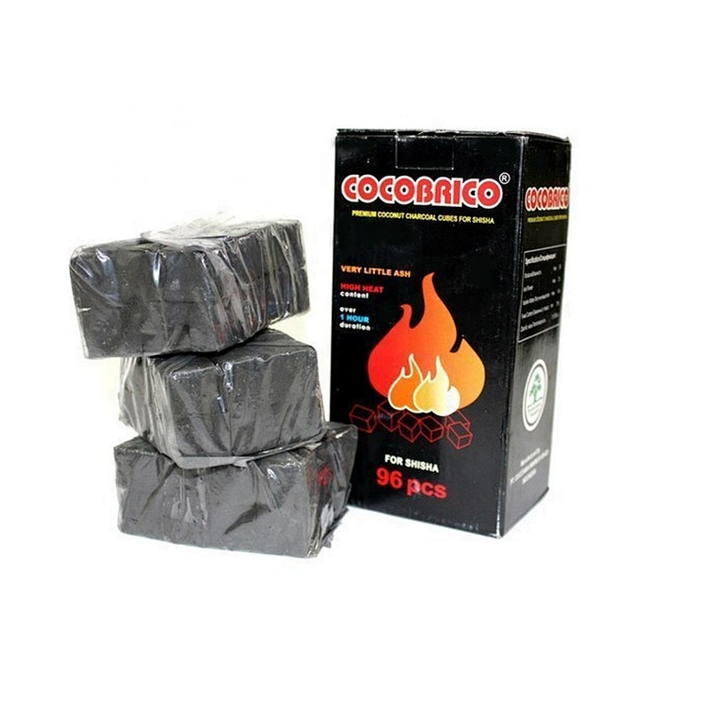 Hong Qiang Free Samples Cocobrico Cubes Coconut Shell Hookah Charcoal for Shisha