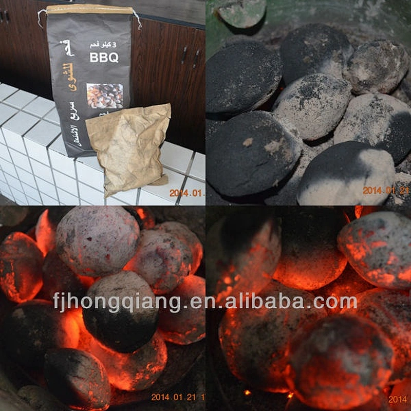 HQBQ0005 HQ Bamboo Powder Pillow Shape BBQ Briquette Charcoal