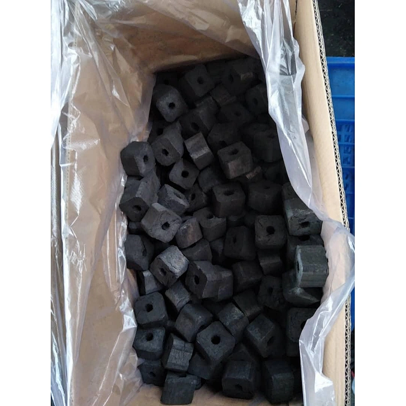 Hong Qiang Low Ash Bamboo Sawdust Cutting Charcoal for bbq or shisha
