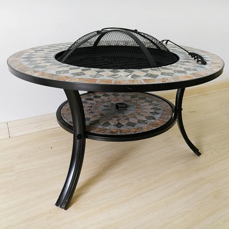 HongQiang Outdoor high-grade iron Mosaic grill table stove