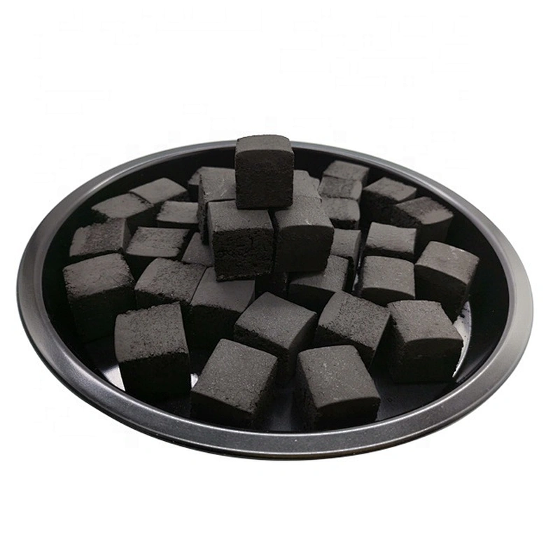 HQHC0025 HongQiang Hot Selling Low ash coconut shell cube charcoal Square coal Cocobrico for Shisha hookah