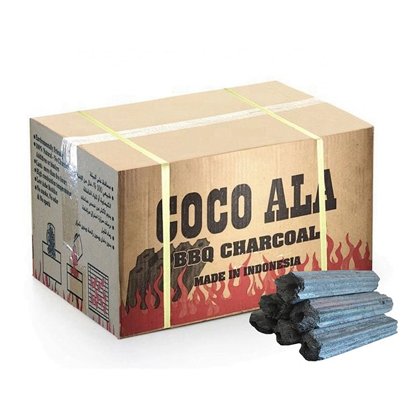 HQBQ0006 HongQiang Long Burning Time Eco-friendly Hexagonal Hardwood Barbecue Charcoal