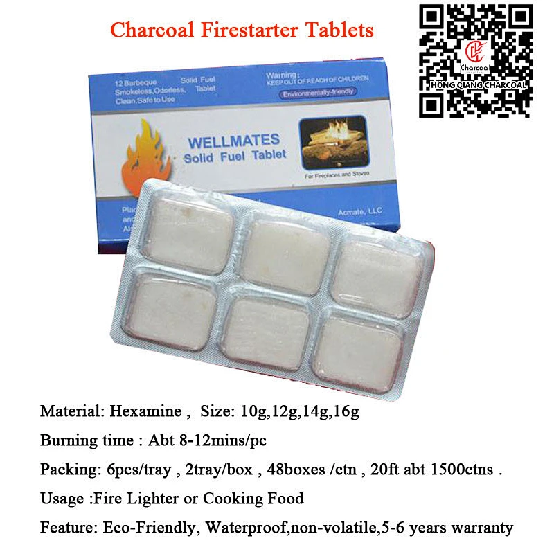HongQiang NEW Style Eco-friendly easy ignite hexamine solid fuel tablets