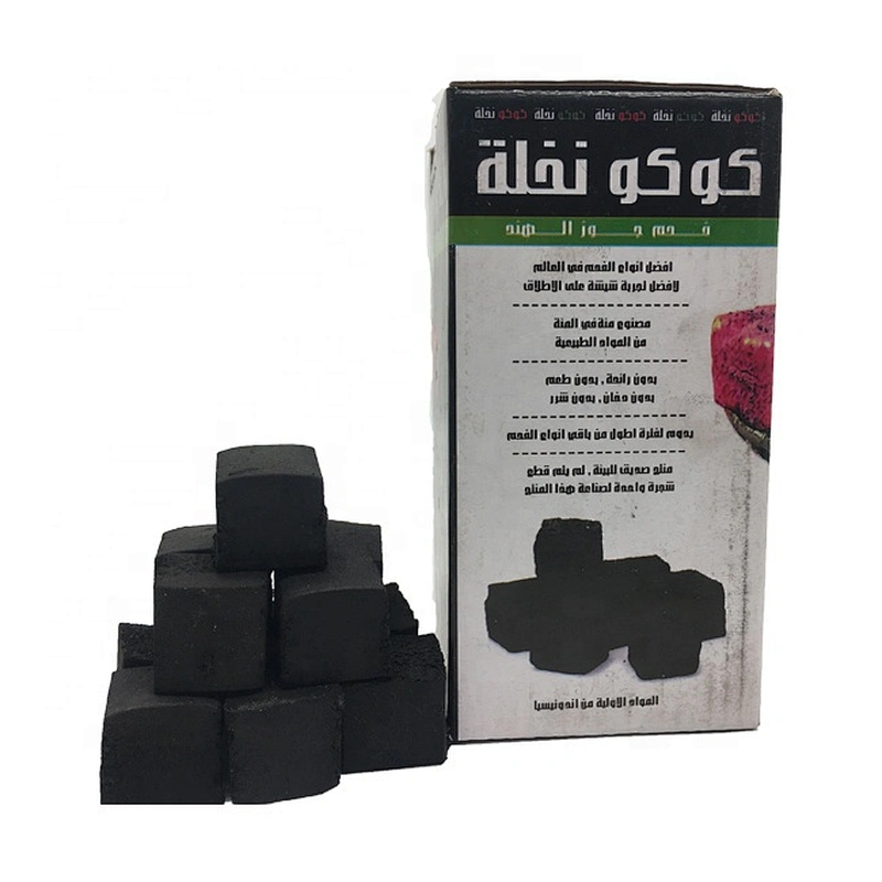 HQHC0025 HongQiang Hot selling coconut cube cocobrico coconut shell charcoal hookah