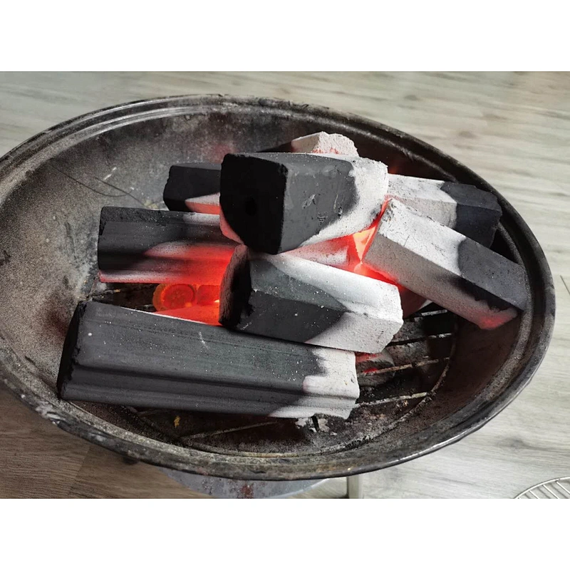 HQBQ0002 HongQiang Quick Delivery Square shape 20cm Bamboo Powder BBQ Charcoal for Cooking