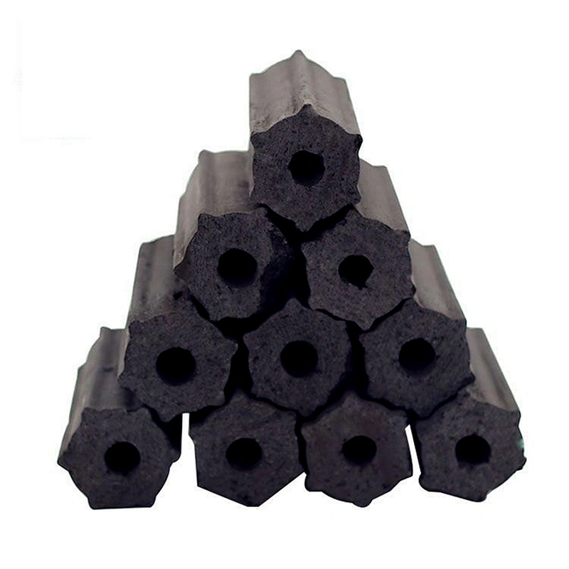 HQBQ0002 Hongqiang long burning time wholesale China manufacturer hexagonal bbq compressed charcoal