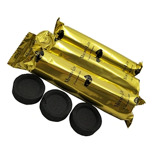 HQRM4080 HongQiang Hot Selling instant 40mm Round Hookah charcoal Fast Ignite shisha charcoal