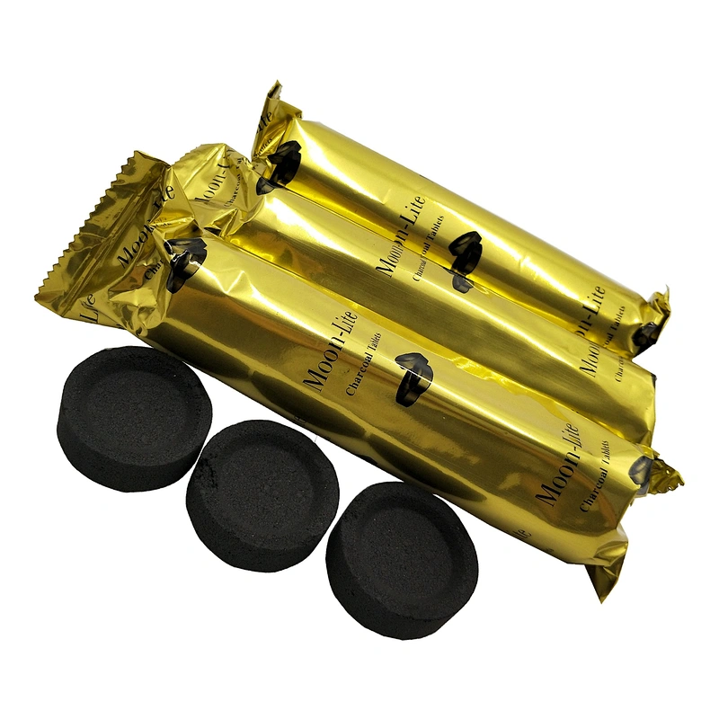 HQRM4080 HongQiang Hot Selling instant 40mm Round Hookah charcoal Fast Ignite shisha charcoal