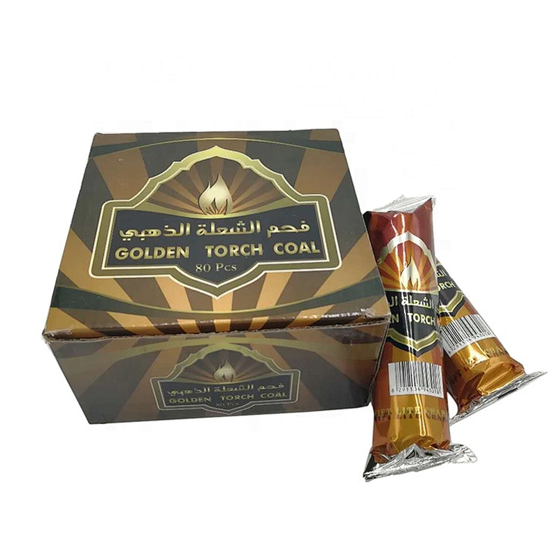 HQRM3380 HongQiang Quick Burning Golden Torch Incense Bamboo Charcoal Tablet