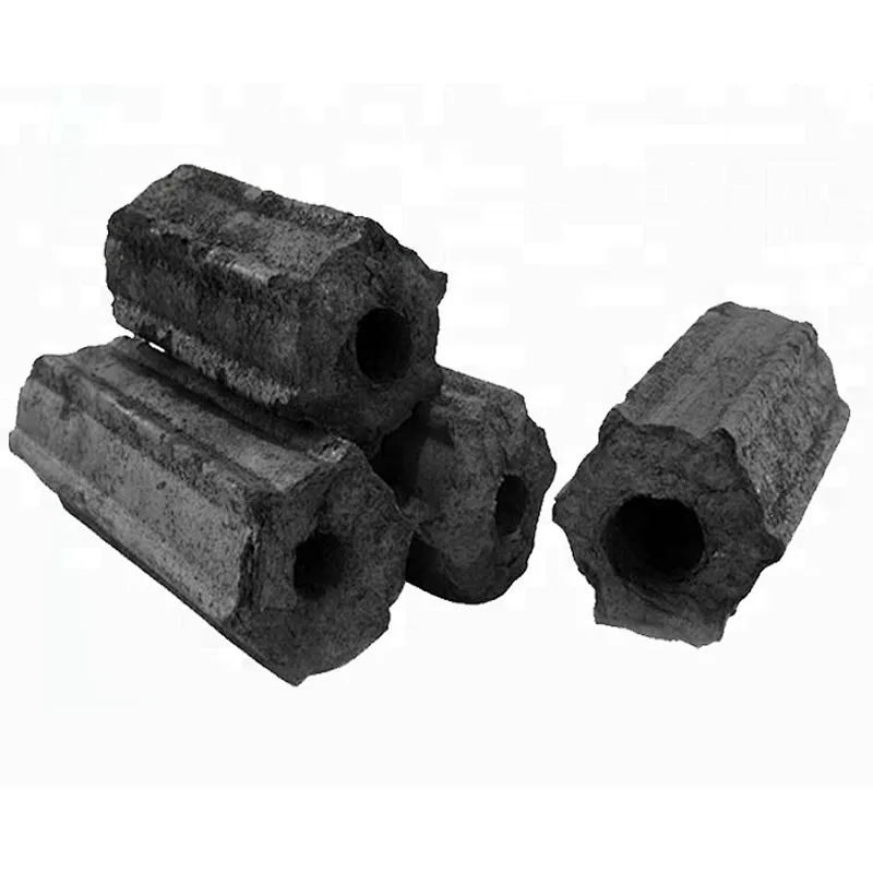 Low ash high value hexagonal barbecue coal