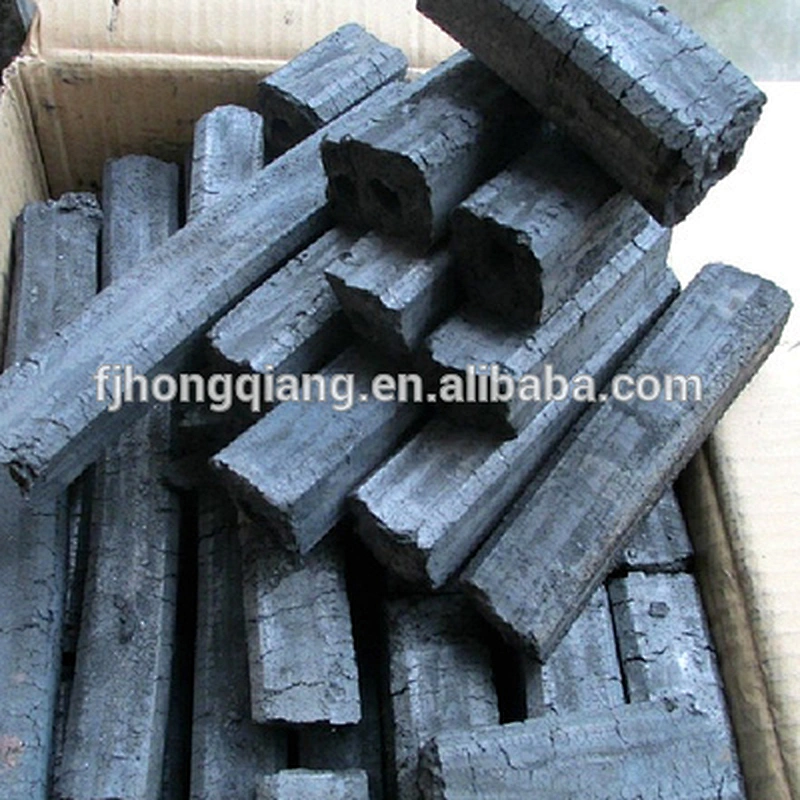 HQBQ0004 HongQiang 100% natural hardwood hexagonal sawdust briquette charcoal bbq charcoal