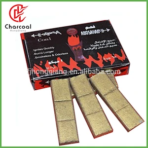 Hong Qiang China hookah Fast Delivery golden torch coal for incense and hookah ,  Bamboo silver charcoal