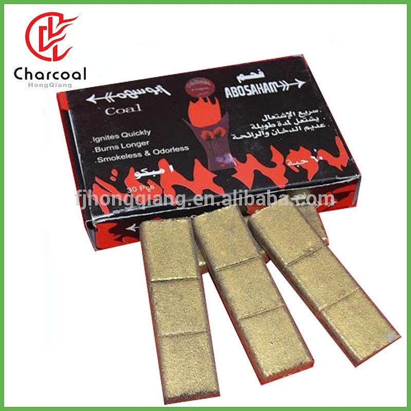 Hong Qiang China hookah Fast Delivery golden torch coal for incense and hookah ,  Bamboo silver charcoal