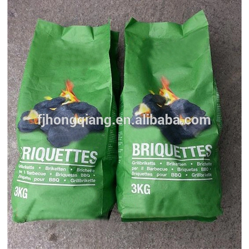 HongQiang coconut pillow shape bbq briquette charcoal