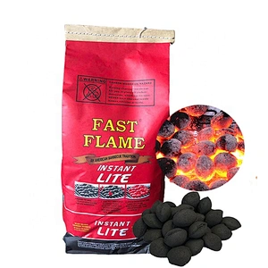 HQBQ0005 HongQiang Barbeque Charcoal Briquettes Round Shape Cooking Bamboo Charcoal