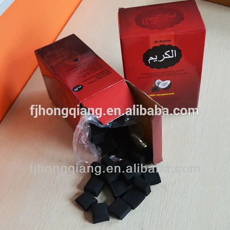 HongQiang High value coconut shell cube charcoal for shisha/bbq