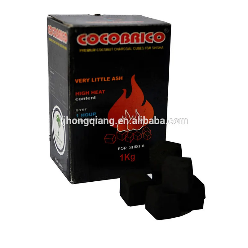 Hong Qiang factory price coconut shell smokeless shisha hookah charcoal