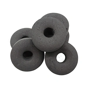 HQRM4080 HongQiang factory hot selling black shisha incense easy ignite hookah hole round charcoal