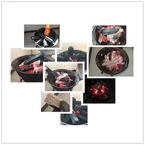 HQBQ0006 Hongqiang Hot selling Odorless Square Hexagonal BBQ Bamboo Charcoal  Hookah Coal