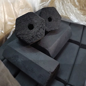 HQBQ0002 Hongqiang long burning time barbeque coal low ash torch square hexagonal compressed charcoal