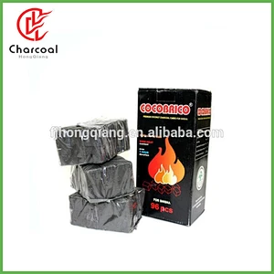 HongQiang Cube shisha coconut shell charcoal briquette for hoonkah