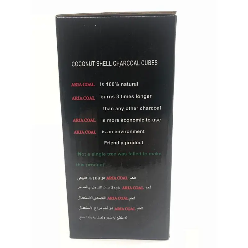 Natural coconut shell cube charcoal for shisha