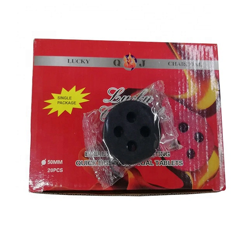HQRM5020 HongQiang Cheap Price Lemon Tree Fruit Wood Incense Hookah Round Charcoal for Sale