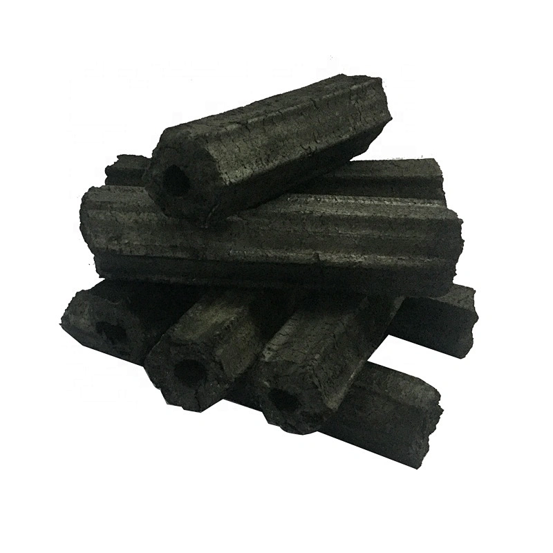 HQBQ0006 HongQiang BBQ hardwood wood sawdust hexagonal Charcoal for chafing