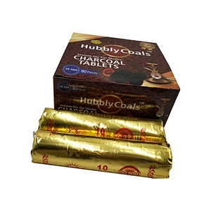 HQRH3880 Hong Qiang Fruit Wood Round Quick Lighting Hookah Incense Charcoal