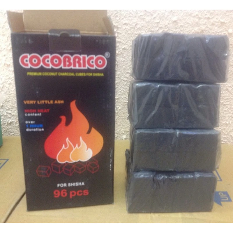 96pcs Cube coconut 2.2cm hookah charcoal in sydney